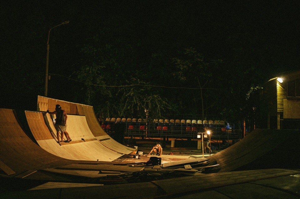 Возведение скейт-парка