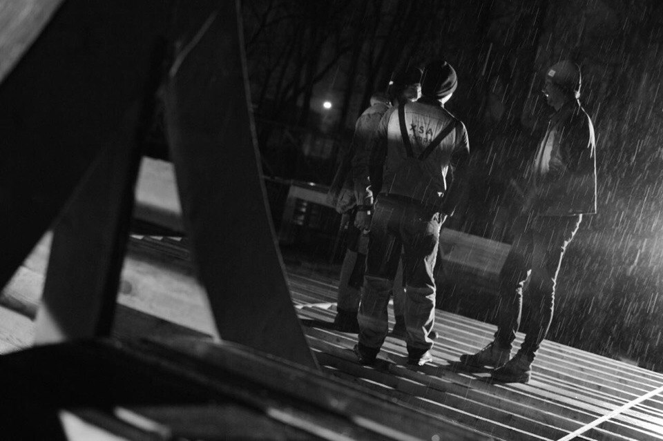 ночная дождливая работа