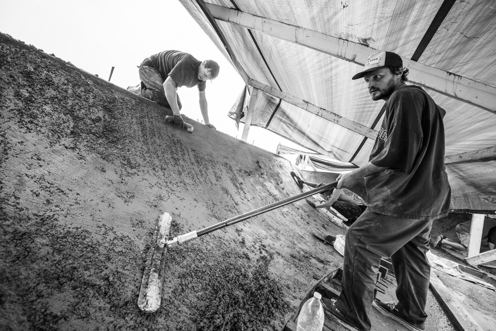 Бетонщики за работой