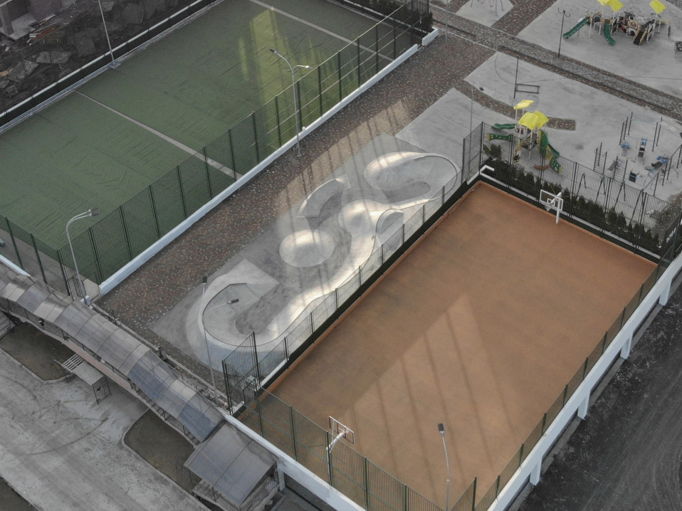 Бетонный скейт-парк ЖК "Альпы" Краснодар