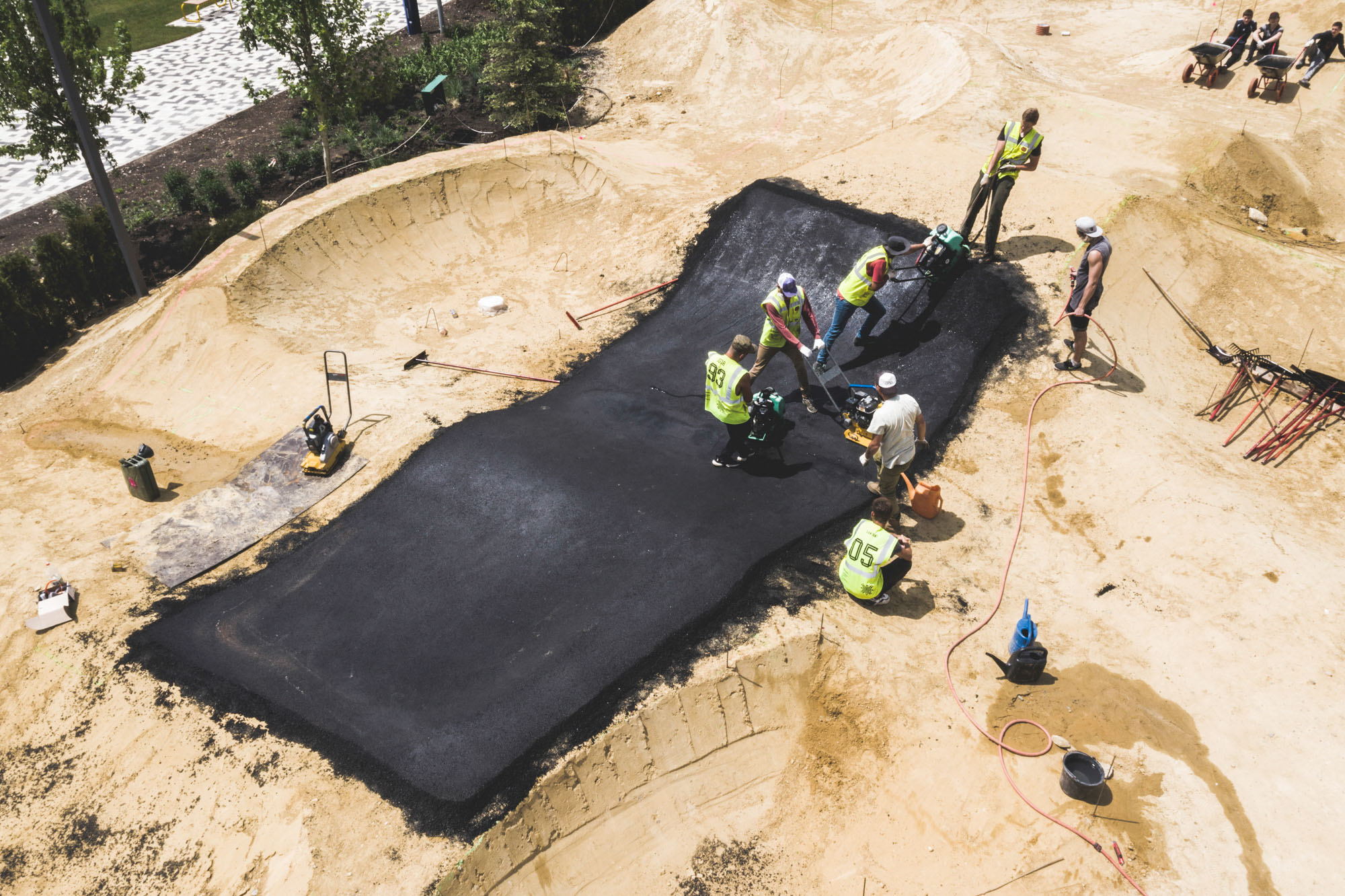 Заливка асфальта в памп-треке Ставрополя XSA Ramps 2022