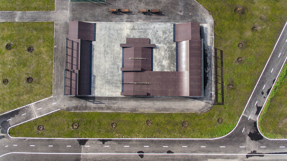 Каркасный скейтпарк Y-7 от XSA ramps вид сверху