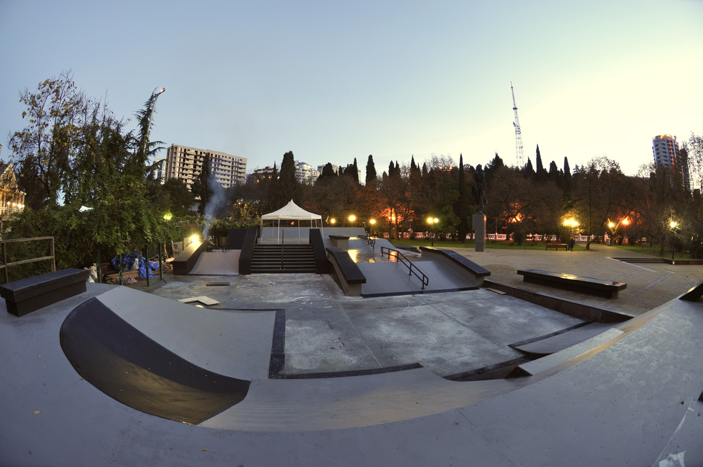 Скейт-парк в Сочи строительство
