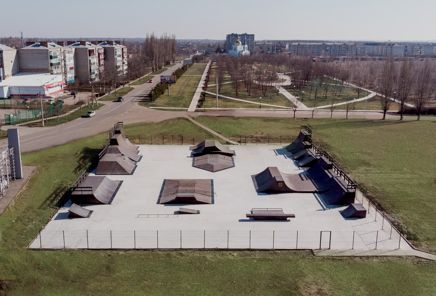 Каркасный скейт-парк в Тихорецке