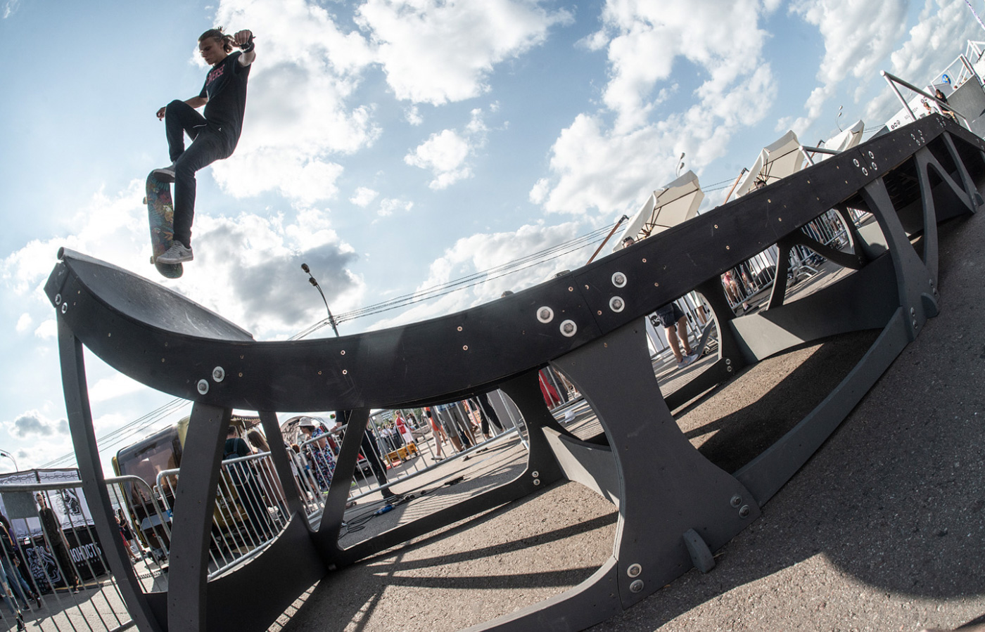 Олли на трамплине