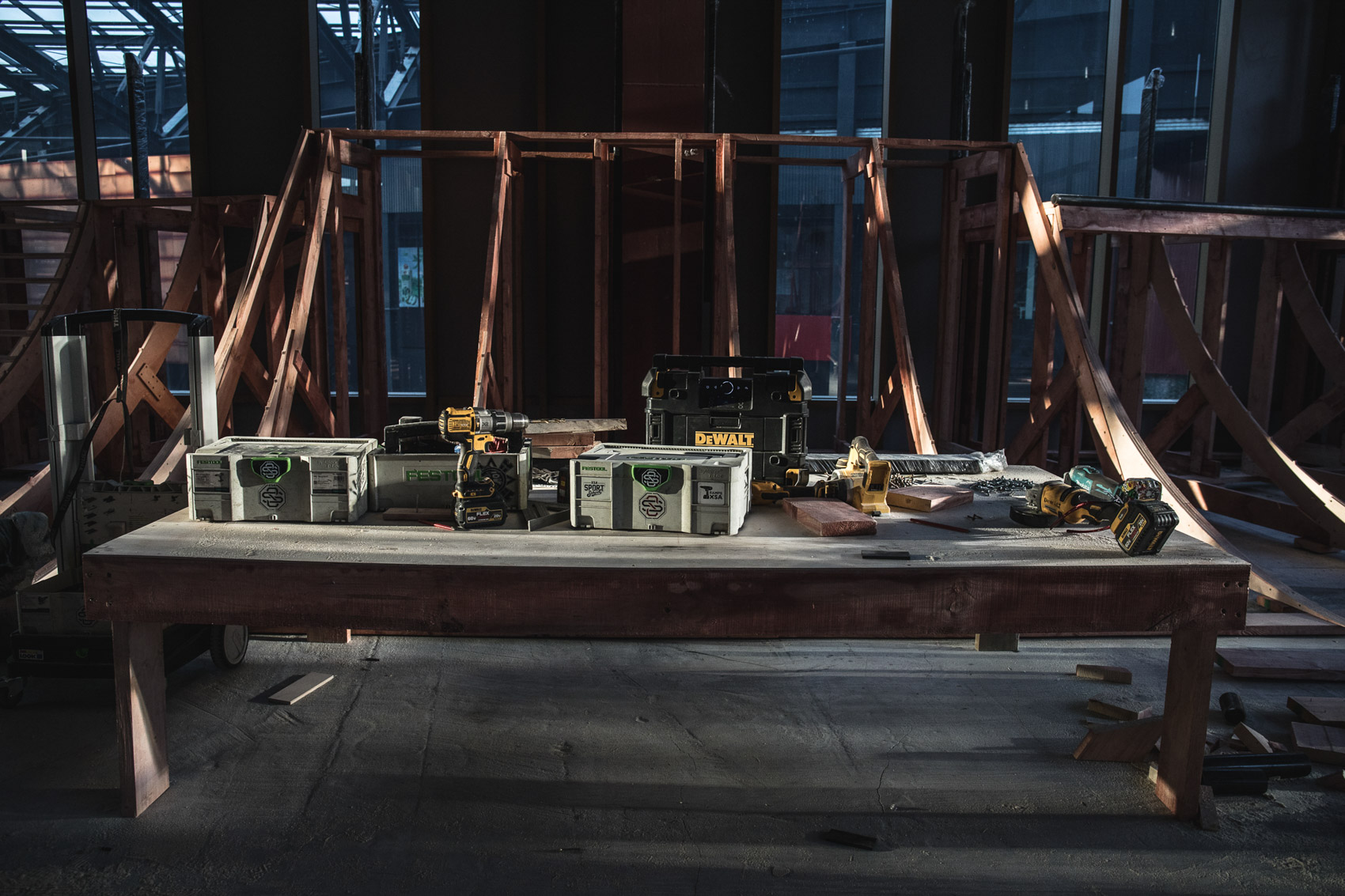 Монтаж каркаса скейт-парка