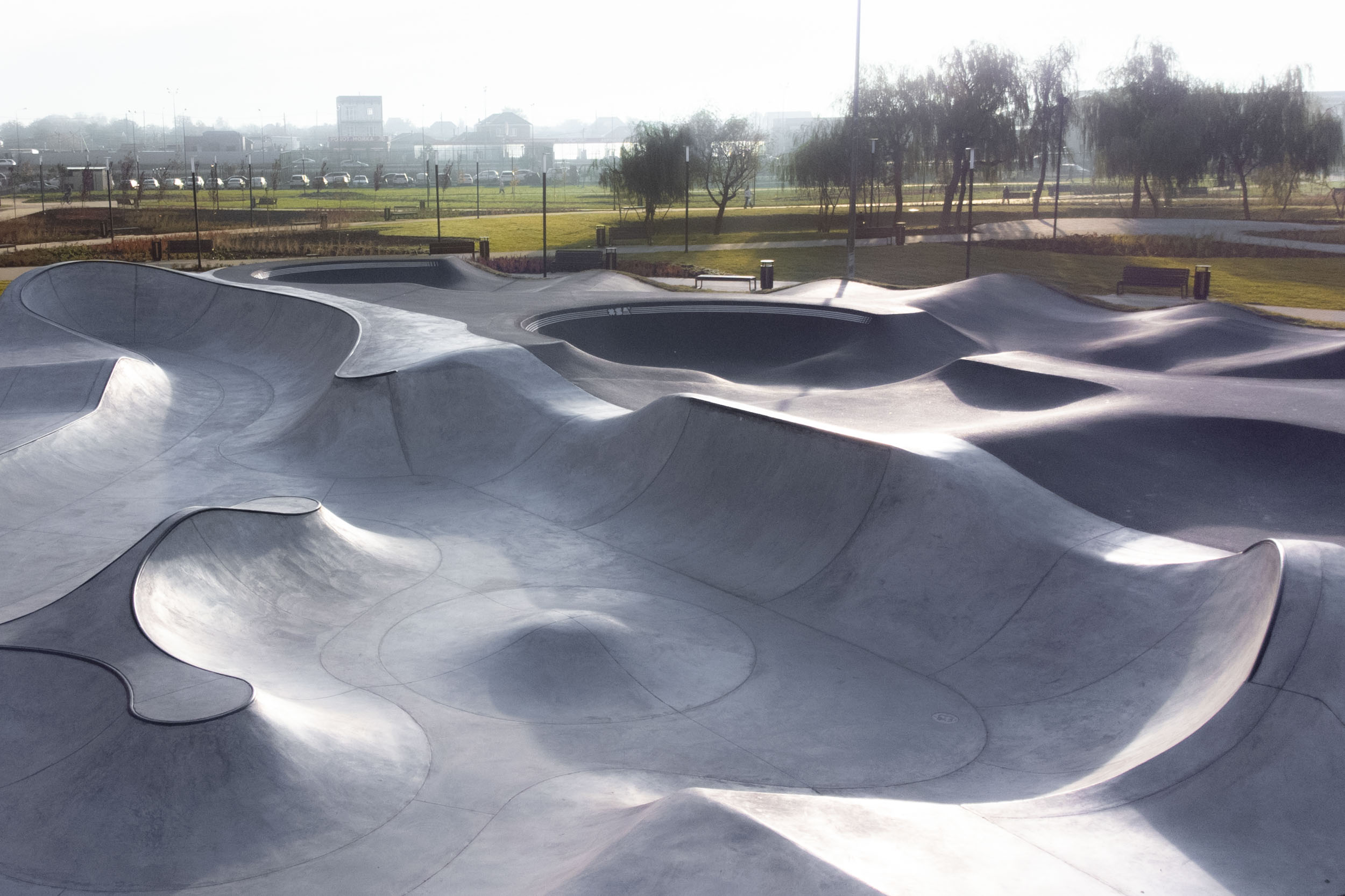 Бетонные волны памп-трека "Изумрудный" XSA