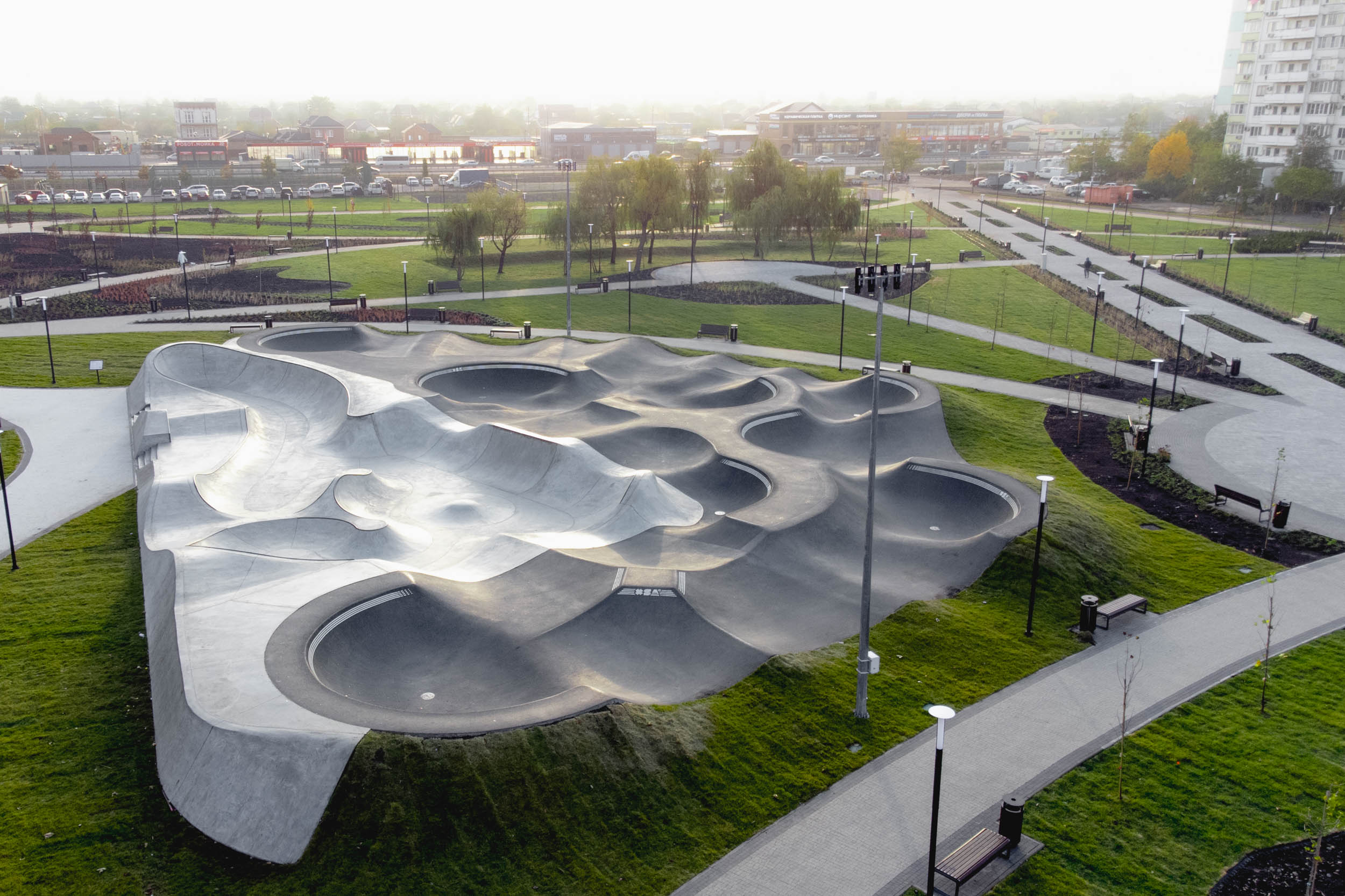 Новый скейт-парк и памп-трек в ЖК "Молодежный" Краснодар. От XSA Ramps