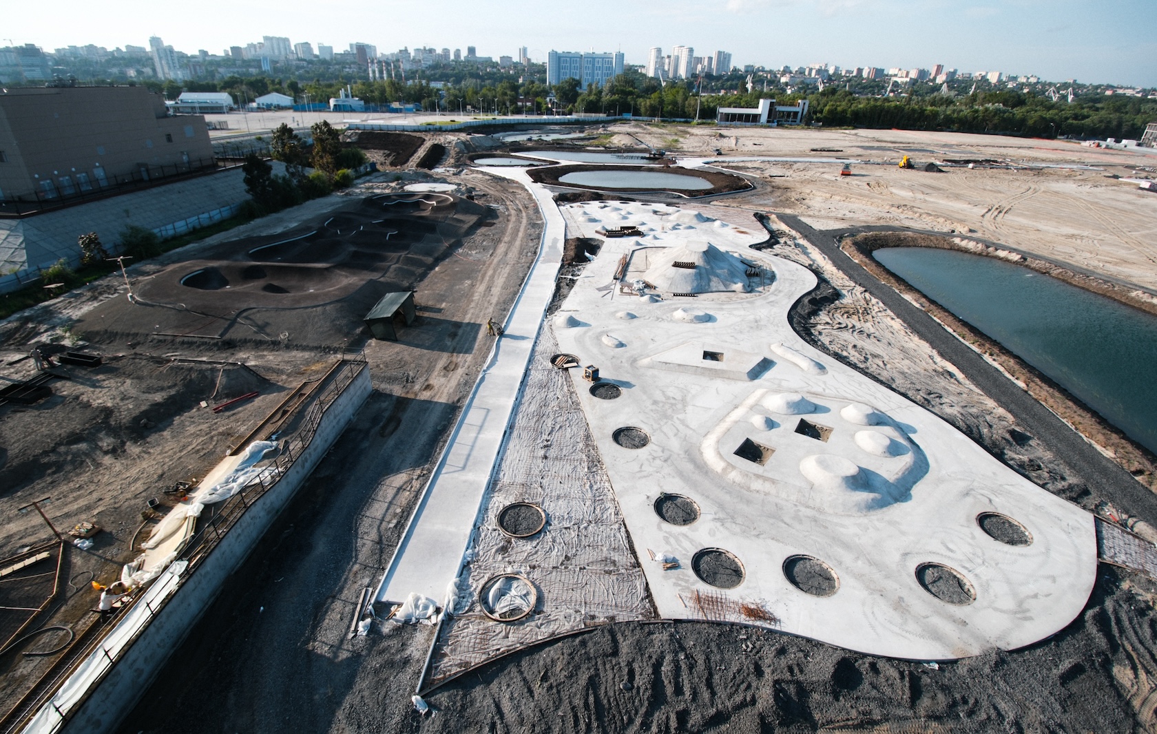 скейт парк бетон памп трек xsa